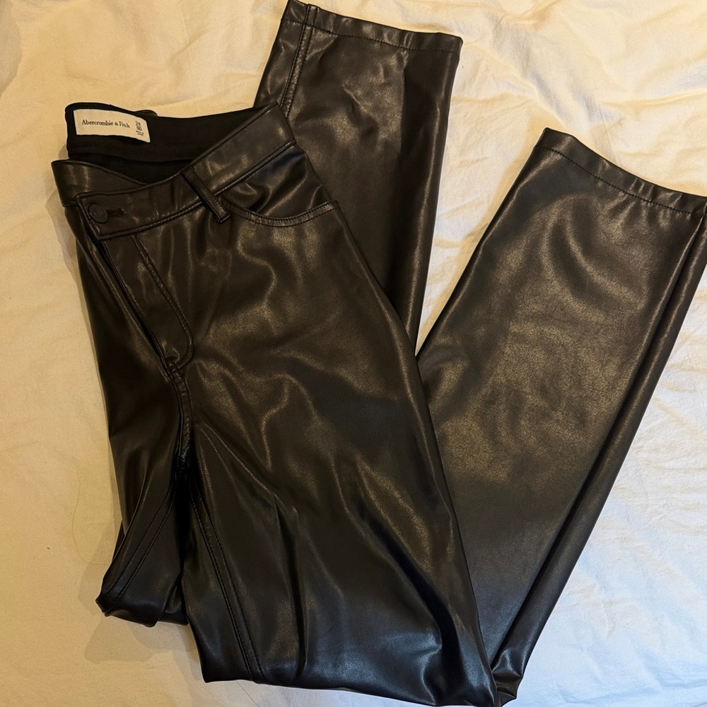 Abercrombie & Fitch Black Leather Pants